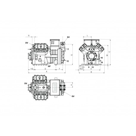 Compressore semiermetico Frascold V 25 93Y