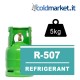 R507 bombola gas refrigerante 5kg