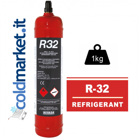R32 bombola gas refrigerante 1 kg
