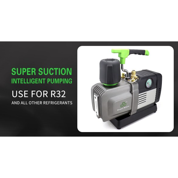 Pompa del Vuoto ST-12BM 340 L/min Doppio Stadio Brushless con Valvola Solenoide e Vacuometro