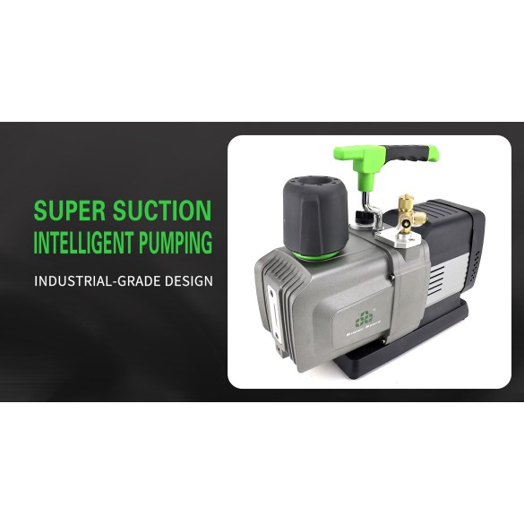 Pompa del Vuoto ST-15BM 425 L/min Doppio Stadio Brushless con Valvola Solenoide e Vacuometro