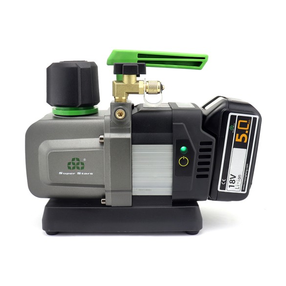 Pompa del Vuoto ST-2BMC 70 L/min Doppio Stadio Brushless a Batteria con Valvola Solenoide e Vacuometro