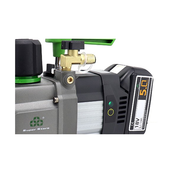 Pompa del Vuoto ST-2BMC 70 L/min Doppio Stadio Brushless a Batteria con Valvola Solenoide e Vacuometro