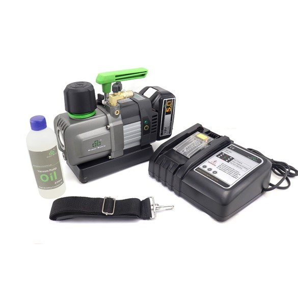 Pompa del Vuoto ST-2BMC 70 L/min Doppio Stadio Brushless a Batteria con Valvola Solenoide e Vacuometro