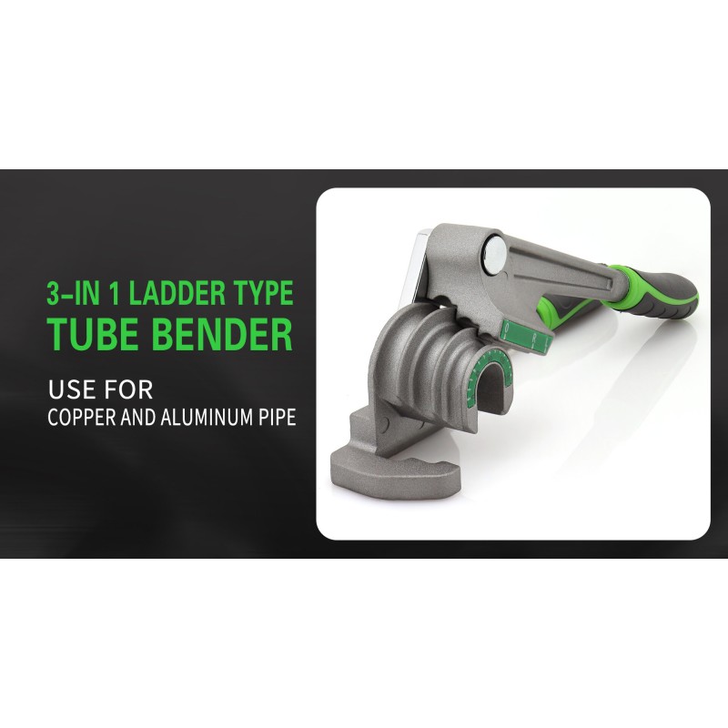 Piegatubi Manuale ST-N368-180° 3-in-1 per tubi da 1/4″, 5/16″ e 3/8″ O.D. HVAC