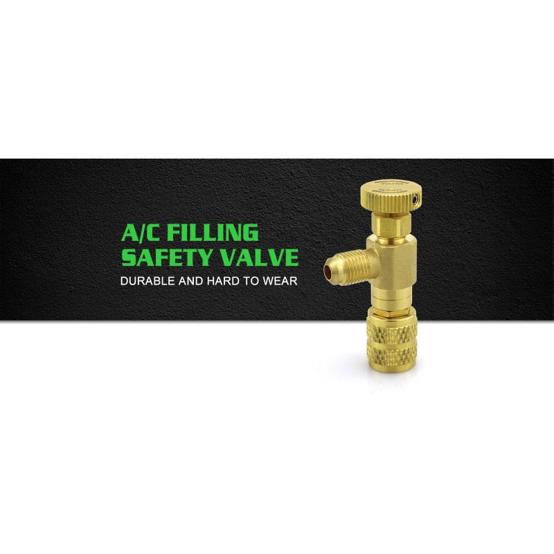 Rubinetto Premivalvola ST-VC2 F-5/16″ SAE × M-1/4″ SAE per carica refrigerante HVAC/R