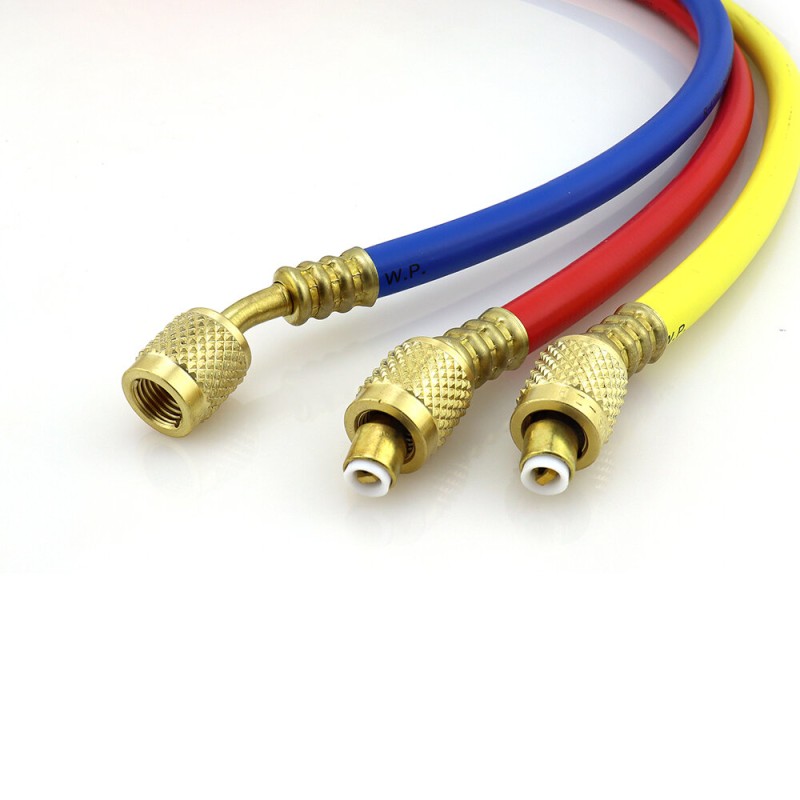 Set tubi di ricarica refrigerante CT-372-RYB-P 180 cm 1/4″ SAE per HVAC/R.