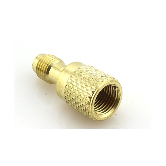 Adattatore AD-87 F-1/4″ SAE × M-5/16″ SAE con Core e Depressore per HVAC/R