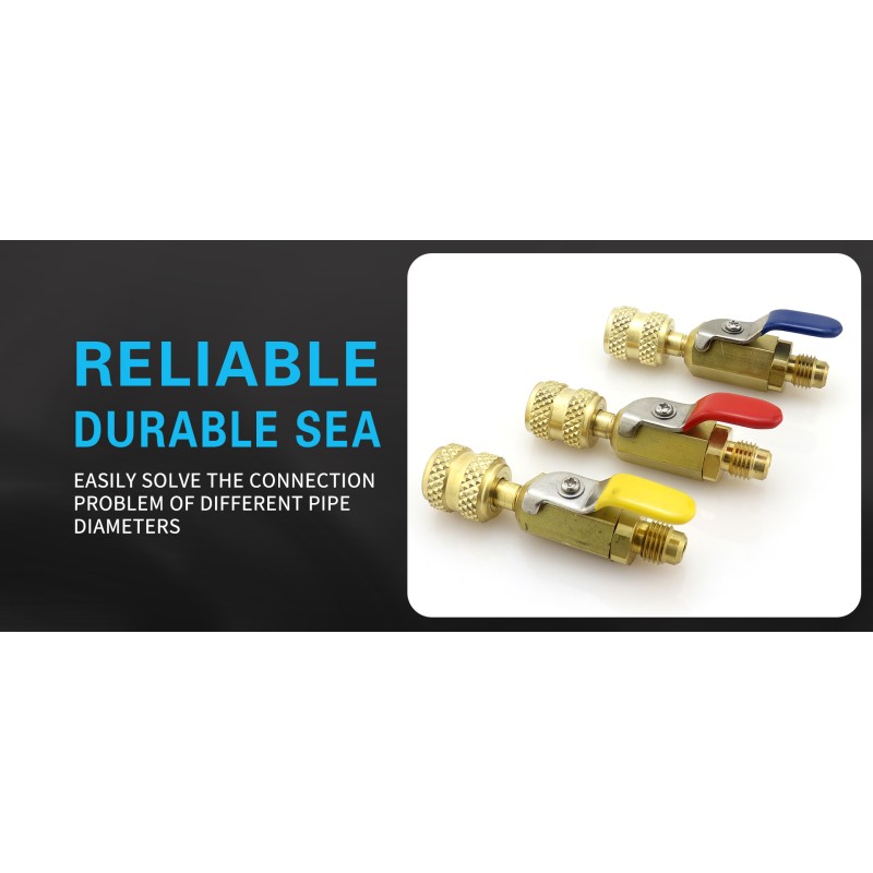 Valvola rubinetto BV02 F-1/4″ SAE × M-5/16″ SAE per impianti HVAC/R