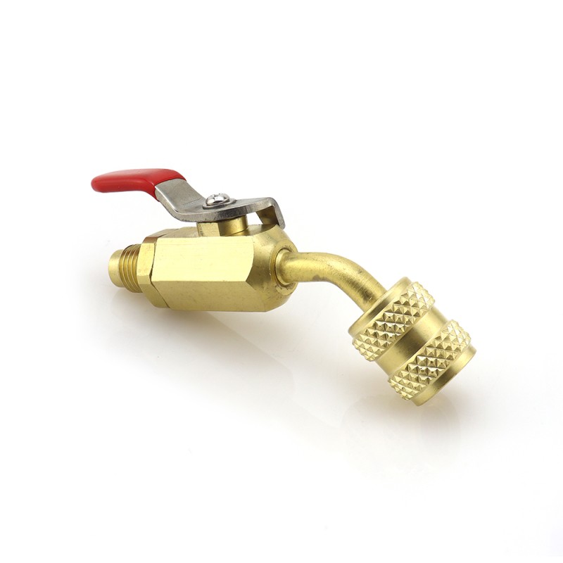 Valvola rubinetto BV451 F-1/4″ SAE 45° × M-1/4″ SAE per impianti HVAC/R
